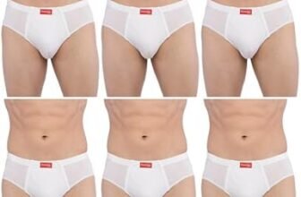 Frenchie VIP Plus White Mens 100% Cotton Brief with Inner Elastic Waistband White, 80 Size, Pack of 6