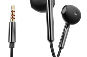 GOBOULT WiredX 200 Earphones with 3.5 mm Jackt, 9mm Bass Drivers, Inline Controls, Earphones Wired Headphones with mic