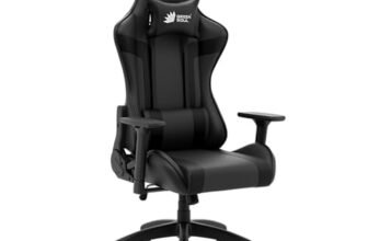 Green Soul Raptor 2.0 Racing Edition Ergonomic Gaming Chair with Premium PU Leather, Adjustable Neck & Lumbar Pillow, 3D Adjustable Armrests & Heavy Duty Nylon Base (Black)