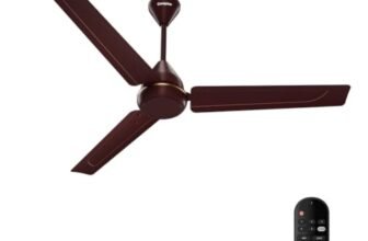 Crompton Energion Hyperboost 1200mm BLDC Ceiling Fan | Point Anywhere Remote Control | BEE 5 Star Rated Energy Efficient | Superior Air Delivery | 2 Year Brand Warranty | Lustre Brown