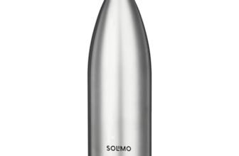 Amazon Brand – Solimo Stainless Steel Insulated Cola Bottle (1000ml) | Superior Durability | 100% Food-Safe | Leak Proof | BPA-Free Cap (Steel Finish)