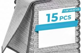 VAAYUT Non-Scratch Dish Wash Cloth [ 15-pcs ] Steel Wire Dishwashing Rags for Wet and Dry Stainless Steel Scrubber Non-Scratch Wire Dishcloth for Washing Dishes Sinks Counter