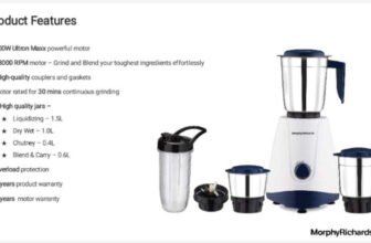 Morphy Richards TSTA 500 W Mixer Grinder(MIXER GRINDER | 4 Jars | White, Blue)
