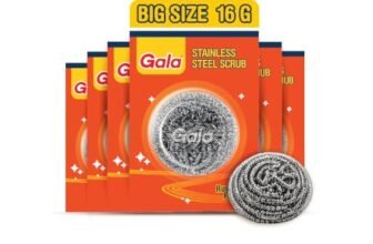 Gala Steel Scrubber Combo Set (Pack of 6), Stainless Steel Scrubber for Utensils, Scrubber for Kitchen