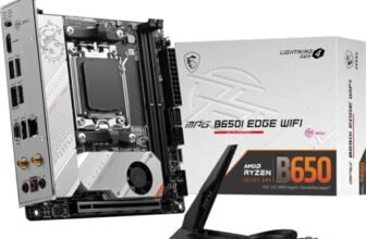 MSI MPG B650I Edge WiFi Gaming Motherboard (AMD AM5, Mini ITX, DDR5, PCIe 4.0, M.2, SATA 6Gb/s, USB 3.2 Gen 2, HDMI, AMD Ryzen 7000 Series Desktop Processors)