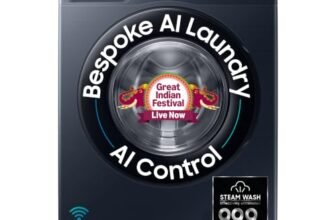 Samsung Smart Choice 9 kg, 5 Star, AI Control, AI Ecobubble, Super Speed, Wi-Fi, Hygiene Steam with Inbuilt Heater, Digital Inverter, Fully-Automatic Front Load Washing Machine (WW90DG6U24ASTL, NAVY)