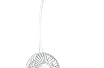 PHILIPS Anemo Rechargeable LED Table Lamp with Fan | 5W Bedside Dimmable LED Desklight with Gooseneck & 360 degree Flexibillity | 2200 mAh Battery with 2.5 hrs Backup