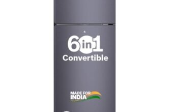 Bosch 243L, 2 Star, Frost Free Double Door Refrigerator | 6-in-1 Convertible Modes | 80min Convert | Touch Panel | Extend Cool up to 18 hrs | SuperFreeze (CTC27U12VI, Dark Lake, 2026)