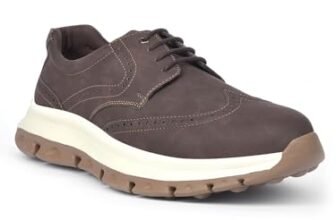 Bata Men Casual Lace-Up Derby Shoes – Brown 10 (UK)