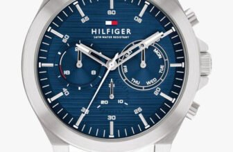 TOMMY HILFIGER Tommy Hilfiger Multifunction Blue Dial Brown LeatherStrap Automatic Analog Watch  – For Men