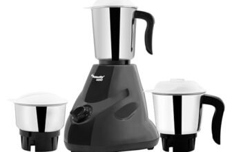 Butterfly Hero 500 Watts Mixer Grinder with 3 Jars | 3 Stainless Steel Multipurpose Jars | ABS Body | Motor Overload Protection | 1 Year Manufacturer’s Warranty | Grey