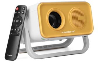 Krisons Razor-009 Smart Projector, 1080P and 4K Support, Rotatable Design, with Remote Control