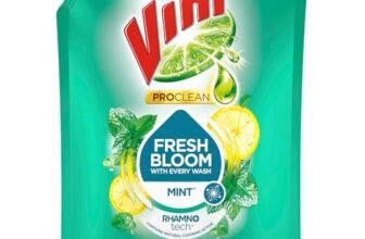 Vim ProClean Dishwash Liquid with Mint powered by RhamnoTech™, Fresh Bloom with Every Wash, Removes Tough Grease and Odours, 1700 ml
