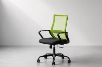 CELLBELL Desire Pro Mid Back Mesh Office Chair Adjustable Study Chair/Computer Chair with Revolving Seat, Stylisk Backrest, Lumbar Support, Metal Base for Work from Home (Pistachio Green)