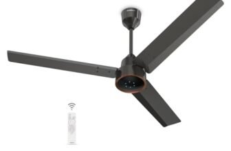 Goldmedal Oryzo BLDC Ceiling Fan for Living Room 1200mm with Remote | 5 Star Rated | Anti Dust | Smooth & Silent Operation |(Granite Grey)