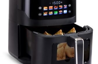 Wonderchef Evita Digital Air Fryer, 1600W, 6.5 L, Rapid Hot Air Technology, 10 Pre-set Menus, Non-stick Basket, In-built Memory, Customised Time & Temperature Control, Fry, Bake, Grill, 2-Yr Warranty