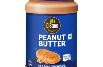 DiSano Classic Peanut Butter Crunchy, 924g, 25g Protein, Roasted Peanuts,Trans Fat Free, Gluten Free, Ideal for Pre & Post-Workout, Healthy Spread for Breakfast & Snacking