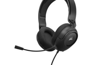 Corsair HS35 v2(Universal 3.5mm connectivity with PC,Xbox,PS, 50mm Audio Drivers,Floating Headband,Omni-Directional mic,On-Ear Volume Controls), Carbon