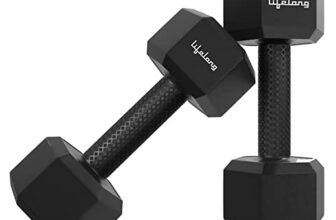 Lifelong PVC Hex Fixed Dumbbells Pack of 2 (1kg*2) Black Color for Home Gym Equipment Fitness Barbell|Gym Exercise|Home Workout, Gym | Weights for Men & Women
