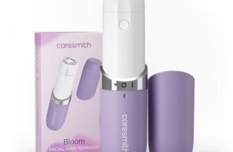 CARESMITH Bloom Facial Shaver | Trimmer For Woman | Upper Lip, Chin & Cheeks | Facial Hair Removal Machine | Hypoallergenic Blades | 1 AA Battery Included, Purple