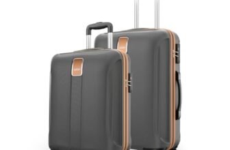 Safari Thorium Royale 8 Wheels Spinner Set of 2 Trolley Bags Hard Case Polycarbonate Luggage,TSA Lock,Wet Pouch Organized Interior,Suitcase for Travel,Trolley Bags for International Travel,Gun Metal