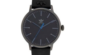 adidas Men Silicone Originals Analog Black Dial Watch-Aosy22020, Band Color-Black