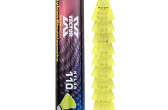 Vector X Premium Fast, Stable & Steady Flight Badminton Shuttlecock|Lightweight & Durable Nylon Shuttle with EVA Cork Base|Ideal for Daily Court Practice & Training (Pack of 10) (SC-110-NYLON-10PC)