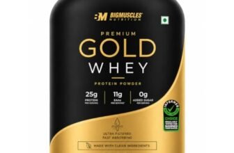 Bigmuscles Nutrition Premium Gold Whey [1Kg, Chocolate Eclair] Informed Choice UK Certified | Isolate Whey Protein Blend | 25g Protein | Natural Ingredients Only