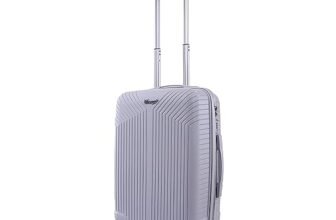 V-Lite Galaxy 20″/ 56 cms Cabin Hardside Trolley Bag for Travel, Light Grey Carry-On Spinner Luggage for Men & Women