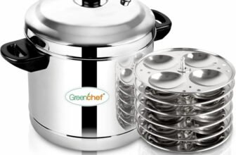Greenchef Vesta Induction Idli Maker(6 Plates , 24 Idlis )