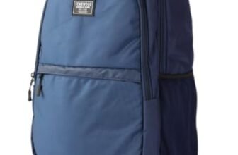 Teakwood Navy Unisex Backpack with 15 inch Laptop Compartment & Water Resistance