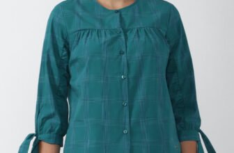 VAN HEUSEN Casual Checkered Women Blue Top