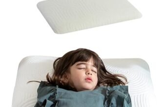 The White Willow Soft Memory Foam Thin Pillow for Kids-Toddler Pillow for 1 Year to 5 Years-for Sleeping-Toddler Bed Pillow for Boys & Girls-Slim Small Pillow for Babies-White Pillow Cover