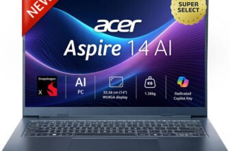 Acer Aspire 14 AI Office 2024 + M365 Basic Snapdragon X – (16 GB/512 GB SSD/Windows 11 Home) A14-11M Thin and Light Laptop(14 Inch, Steam Blue, 1.26 Kg, With MS Office)
