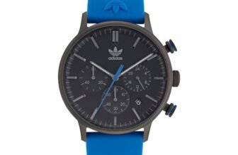 adidas Men Silicone Originals Analog Black Dial Watch-Aosy22015, Band Color-Blue