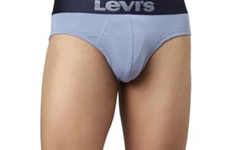 Levi’s 031 Supima Cotton Premium Brief for Men with Tag Free Comfort, Smartskin Technology (Blue)