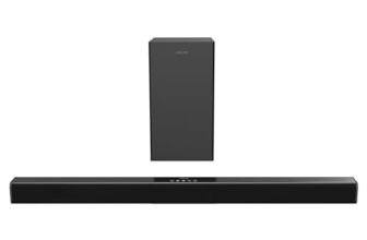 PHILIPS Audio TAB4218/94 2.1 Channel 120W Bluetooth Soundbar with RiChannel Bass, 3 EQ Modes, Multi-Connectivity Option with Supporting USB, HDMI(ARC), Optical, Coaxial & Aux-in (Black)
