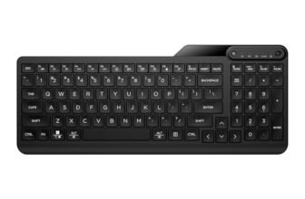 HP 460 Multi-Device Bluetooth Keyboard,Multi-OS,Slim Design(Full numpad),Upto 12 programmable Shortcut Keys, 2 AAA Batteries for 24 Months of Productivity,AES encrypted,3 Year Warranty(7N7B8AA)