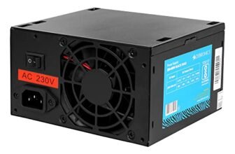 Zebronics 450W Black Gold Power Supply with 3X SATA connectors, 2X Molex, 80mm Built-in Fan, Extra Long Cables, 1.2 Meter Power Cable and Suitable for Regular use Computers