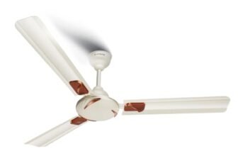 LONGWAY Creta P2 1200 mm/48 inch Ultra High Speed 3 Blade Anti-Dust Decorative Star Rated Ceiling Fan (Ivory, Pack of 1)