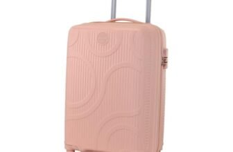 KAMILIANT by American Tourister Selva|Cabin Trolley Bag Small Size (56 cms) for Travel| Hard Case Polypropylene (PP) Suitcase|360° 8-Wheel Spinner Luggage Trolley|Combination Lock|Peach
