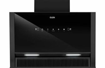 Glen 60 cm 1200 m3/hr Auto-Clean Filterless Kitchen Chimney Motion Sensor (NEO Black)