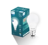 Philips 9W Motion Sensor B22 LED Bulb | Motion Sensor Light for Home | Motion and Ambient Sensor LED Bulb | Crystal White, Pack of 1