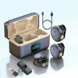 Monrix Q8 Dual Wireless Clip Mic with Power Display & Noise Reduction for Mobile Microphone