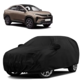 Sulfar 100% Waterproof Car Body Cover for Tata Curvv – Triple-Stitched Dustproof UV, Heat & Rain Protection with Mirror Pockets, Full-Bottom Elastic & Free Storage Bag – All-Weather Indoor Outdoor (Bl