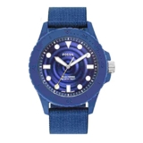 Fossil Plastic Fb-01 Analog Blue Dial & Band Men’s Watch-Fs5893