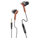 ZEBRONICS Bro 3.5Mm Wired in Ear Earphones, in-Line Mic, Deep Bass, 1.2M Strong and Long Lasting Cable, Light Weight, Compatible with Mobile | Tablet | Laptop (Orange) (‎Zeb-Bro)