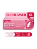 SIRONA Rash-Free Cottony Soft | For Heavy Flow & Leak Protection | Super Saver Pack-XL Sanitary Pad(Pack of 48)