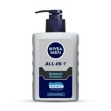 NIVEA MEN All in 1 Charcoal Face Wash | Natural Charcoal, Gluta, AHA & Vitamin C | Helps Reduce the Appearance of Tan | Removes Excess Oil and Minimizes Pores | For Bright Radiant Skin | 150g
