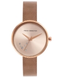 French Connection Stainless Steel Analog Rose Gold Dial Women’s Watch-Fcl23-D